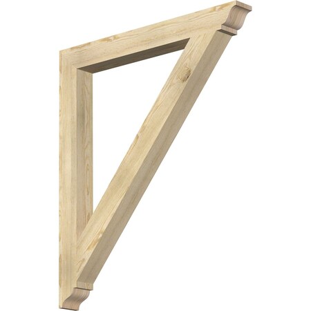 Ekena Millwork Traditional Traditional Rough Sawn Bracket, Douglas Fir, 4"W x 38"D x 44"H BKT04X38X44TRA01RDF